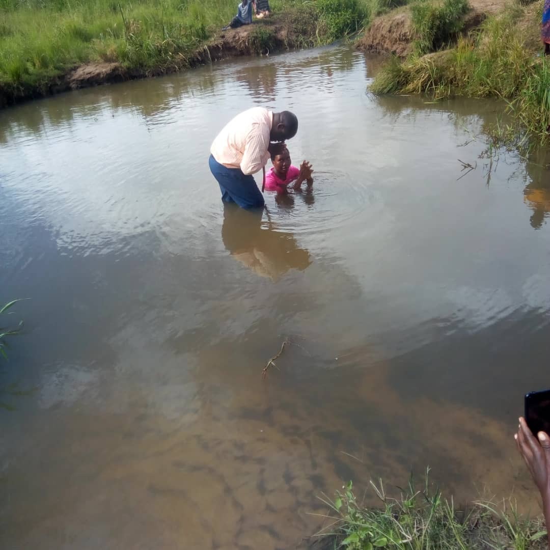 Baptizing new converts